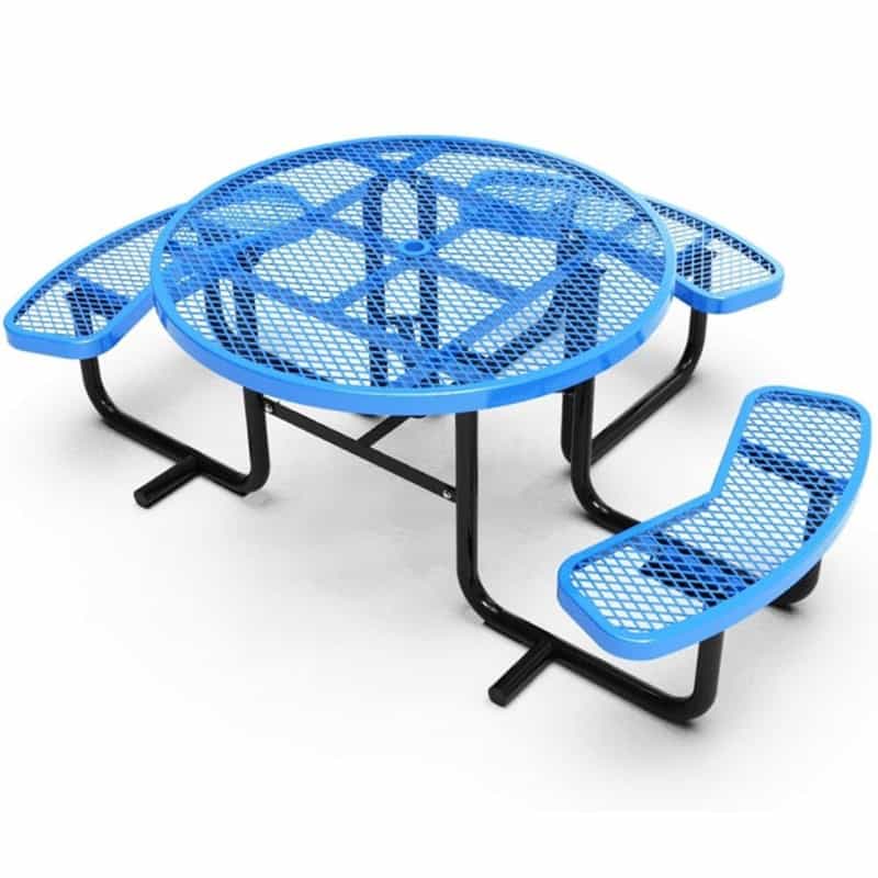 46'' Round ADA Expanded Metal Picnic Table
