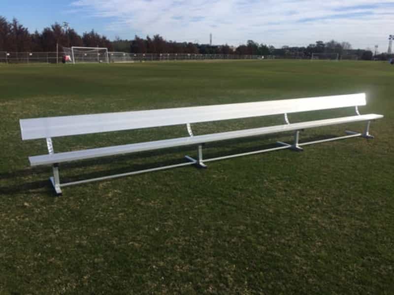 21' Aluminum Bench with Back - 4 Legs Portable